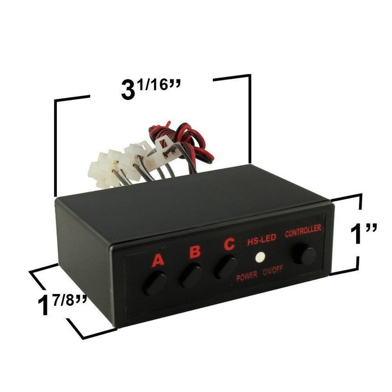 Ranzek Emergency Strobe Flashing Light, Car Warning Light, 3 Flashing