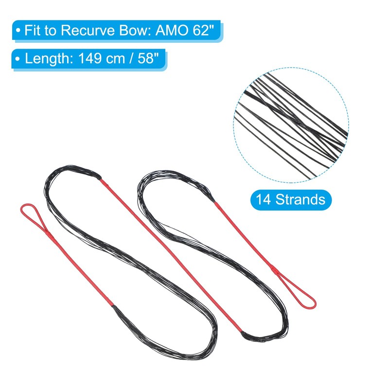 PATIKIL Bow String Replacement, 14 Strands Recurve Bowstring with Nock