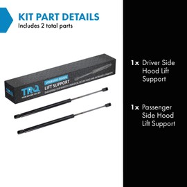 TRQ Driver & Passenger Side Hood Lift Support Shock Strut Set Compatible with 2017-2020 Ford F-250 Super Duty F-350 Super Duty