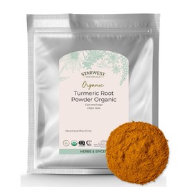 Starwest Botanicals Organic Ground Turmeric Root Powder - Curcumin Spice for Cooking & Seasoning, Natural Source of Antioxidants, Immune Support, Certified Kosher, Non-GMO - Bulk 2 lb Bag