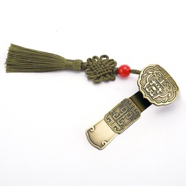 Auspicious - Unidad flash USB de metal con estilo chino bronce retro en forma de moneda USB 3.0 unidad de almacenamiento de música (bronce Ruyi 64 GB)