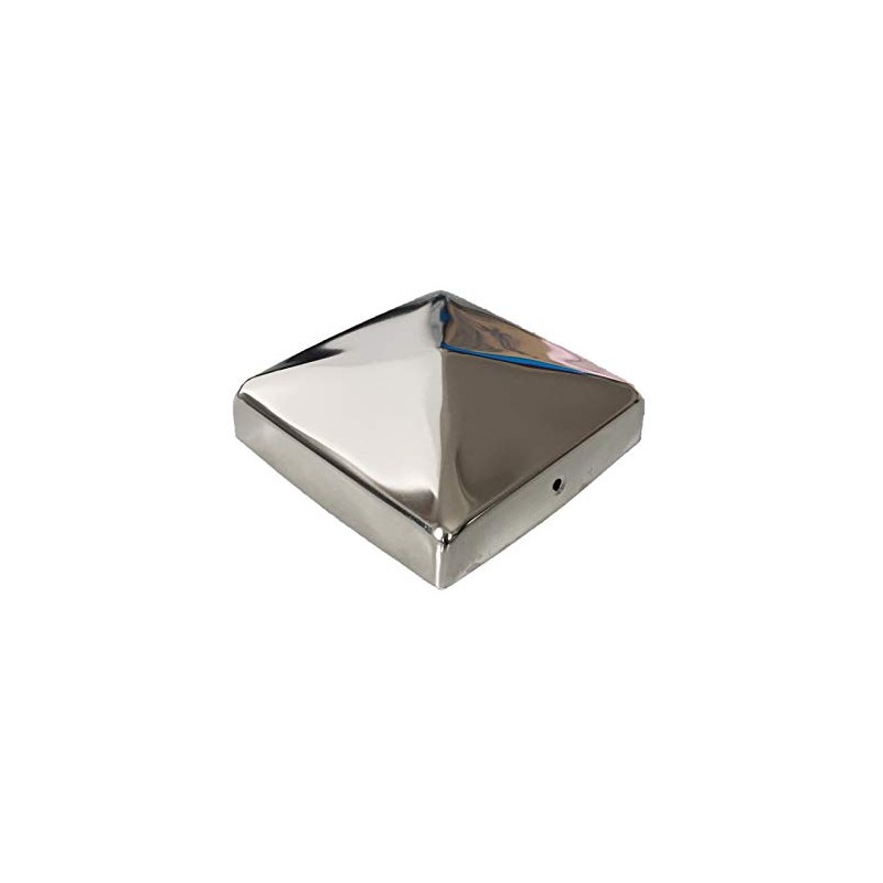 Sunload Post Cap Stainless Steel Square Pyramid-Shaped Set of 4