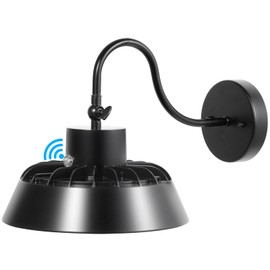 Paktonvo LED Gooseneck Barn Light, 70W 5000K Daylight 9800LM Dusk to Dawn Outdoor Farmhouse Wall Mount Light with Photocell,800W MH/HPS Equiv,Swivel Head LED Wall Lantern Light for Porch Yard Street