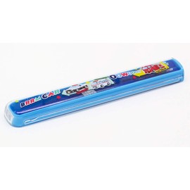 OSK HS-11 Lunch Box, For Lunch Box, Quote Lid and Chopsticks Case Set, Blue Car [Chopsticks, 6.5 inches (16.5 cm), Sliding], Made in Japan, Dishwasher Safe