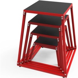 Unbranded 12/18/24/30 Inch Plyometric Jump Box Fitness Exercise Plyo Box Step Cross - Black-12+18+24in