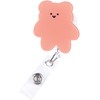 4Pcs Name Decorative Badge Reels with Clip on ID Card