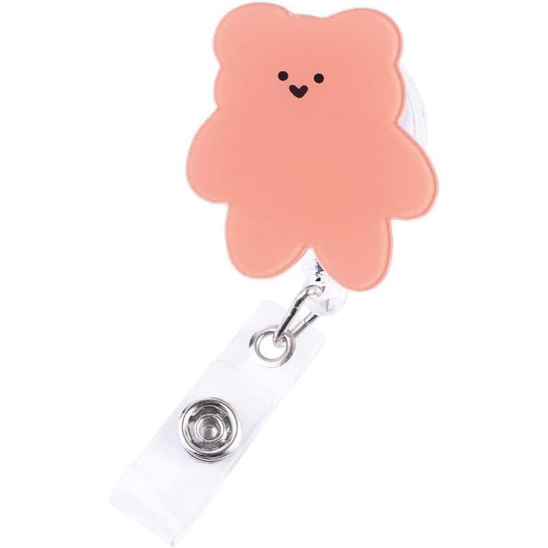 4Pcs Name Decorative Badge Reels with Clip on ID Card