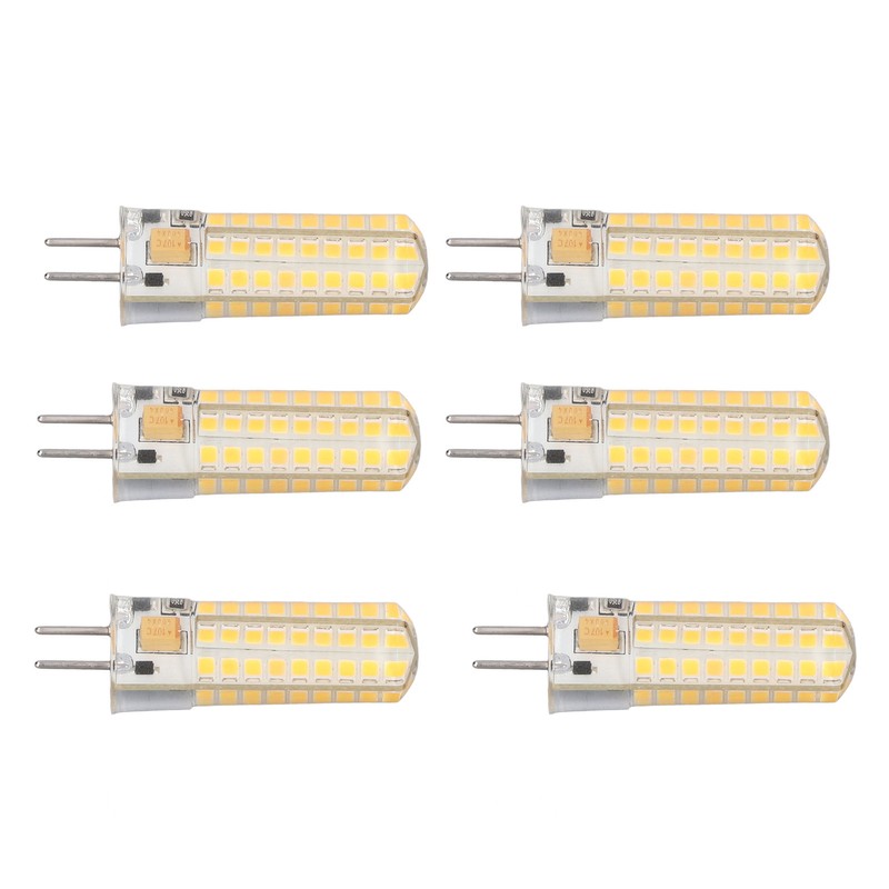 6Pcs GY6.35 LED Bulb 7W AC DC12V 700lm 72 LEDs