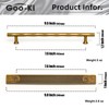 Goo-Ki 2 Pack Cabinet Handles Drawer Pulls with Backplate/Spacer, 7.56"
