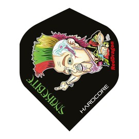 Hardcore Peter Wright Snakebite Cartoon Extra Thick Dart Flights - 4 sets per pack (12 flights in total)