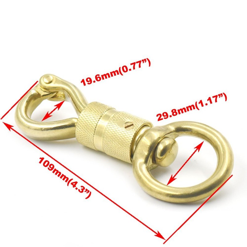 Bluemoona 1Pc- Brass Hinged Panic Horsemanship 30mm Replacement Twist snap