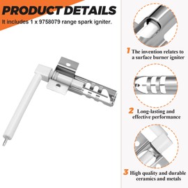 9758079 WP9758079 Gas Range Igniter 2024 UPGRADE Bake Oven Spark Igniter for Range Fit for Whirlpool Kenmore Maytag Oven Range Replace PS11747217 WP9758079VP AP6013984 by Beaquicy