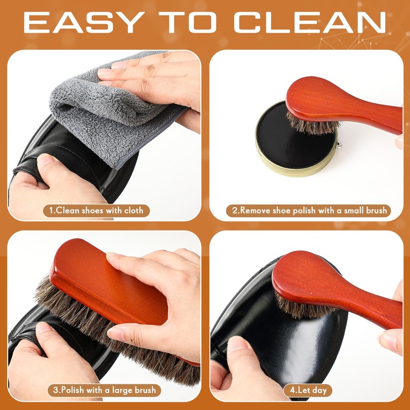 13 Pcs Shoe Polish Kit, Leather Boot Care Kit for
