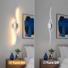 Battery Powered Wall Sconces Set of 2, Chrome 39" LED
