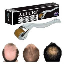 ALLURE DERMA ROLLER HAIR GROWTH PROMOTER 192 REAL INSERTED TITANIUM MICRO NEEDLES BALDNESS TREATMENT (1.5mm)