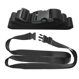 2Pcs 47 Inch Black Nylon Adjustable Luggage Straps with Quick Release Buckle Suitcase Belts Travel Packing Straps Travel Accessories for Connecting Your Luggage Together