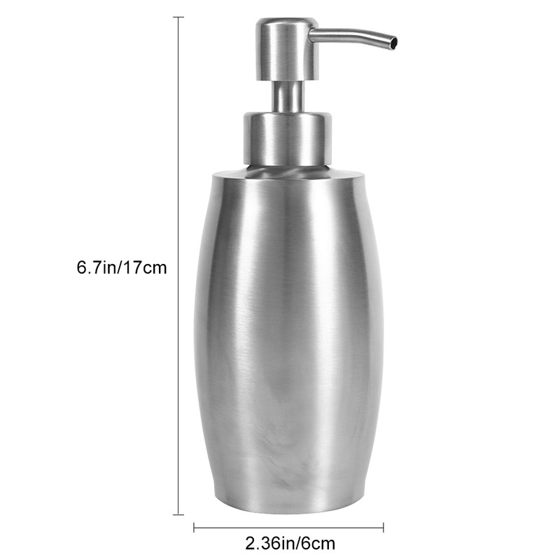 1pc 304 Stainless Steel Bathroom Shampoo Shower Pump Lotion Dispenser