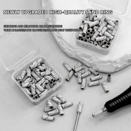 Taoluwin 50 Pcs Sanding Bands for Nail Drill, Durable Sanding Ring for Nail File, High-Grit Nail Sanders for Acrylic Nails, Manicures & Pedicures (#180)