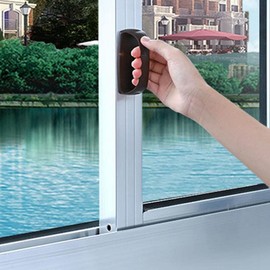 2Pcs White Self-Stick Wardrobes Handles Helper with Adhesive Door HandleInstant Cabinet Handle Pulls Drawer Pull Helper with Adhesive Sliding Door Handle Stick On Handle for Glass Windows Cabinet