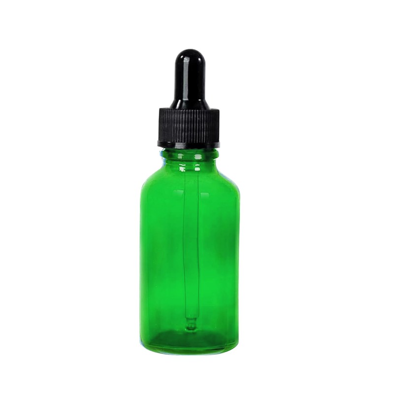 Easeen 48 Pack 1oz Glass Dropper Bottles, Green Eye Dropper