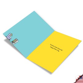 NobleWorks - Funny Card for Father's Day (8.5 x 11 Inch) - Big Appreciation, Humor Notecard for Dads, Stepdads - Evolution of Dad J0352
