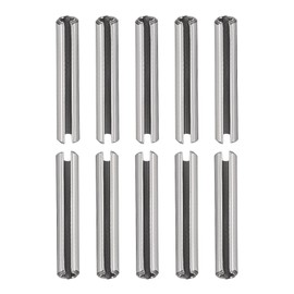 DTGN 2.5mmx12mm(DxL) Slotted Spring Pin - 20Pack - Good for Home Machine Fastener - 304 Stainless Steel Spring Dowel Tension Roll Pin - Silver
