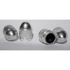 Anodized Aluminum Alloy Valve Stem Cap 4 Pack Set Silver