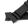 MiLTAT Black FKM Rubber Watch Strap 22mm Quick Release Curved