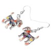 DOWAY Cute Enamel Beagle Dog Earrings Dangle Jewellery for Women