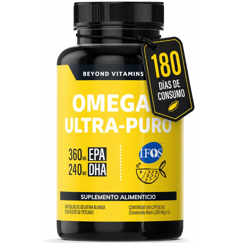 Omega 3 Premium 1000mg Certificado IFOS | Beyond Vitamins -
