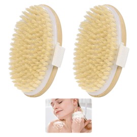 Dry Brushing Body Brush,2PCS Premium Maple Wood Body Dry Brush,Lymphatic Drainage Brushes for Removing Dead Skin, Enhancing Cellulite Reduction
