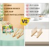 GIKIMO Wooden Puzzle Storage Rack - 2 Pack Puzzle Organizer