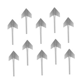 Operitacx 10 Stück Edelstahl -Femurwinkelvorrichtung abschöpfen Wand Ecke Beton Wände Edelstahl-Eckkelle Außeneckkelle Eckpflasterwerkzeuge Gipswerkzeuge Eckwerkzeug Rostfreier Stahl Silber