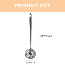 Kichvoe Pot Strainer 2 in 1 Straining Ladle Stainless Steel Hot Pot Spoon with Filter Strainer Spoon Soup Pan Ladle Spoon Gravy Soup Ladle Colander Spoon Spider Strainer