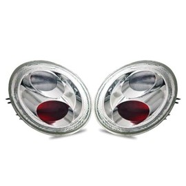 SPPC Taillights Chrome Assembly Set For Volkswagen Beetle - (Pair) Driver Left and Passenger Right Side Replacement