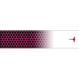 White Water Archery Black Honeycomb Fade with Bright Pink Comb Outlines Reflective Arrow Wraps (5" Length- 1” Width)