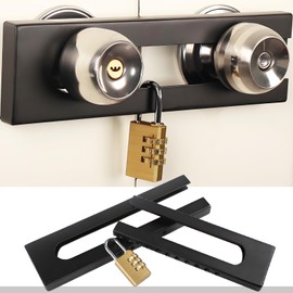 French Double Door Iock, French Door Iock, Adjustable Double Door Reinforced Iock, Copper Iock with Password, Knob and Handle Reinforced Iock, Can Be Used Both Indoors and Outdoors