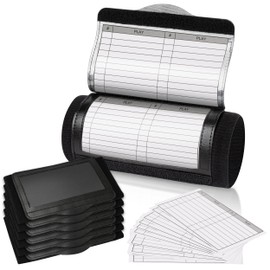 Uikro Football Wristbands, 7 Pack Quarterback (QB) Football Wristband for Plays, Adult Size Wristbands Sport with 3 Compartments for Footballs, Baseballs and All Sports