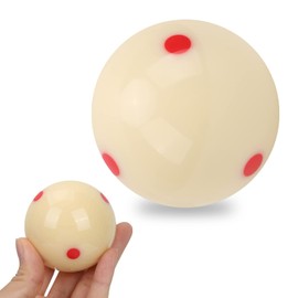Billards Ball, AA-Grade PRO Cup Standard Pool Resin Cue Pool Ball with Red/Blue Dots for Snooker Training and Games(Red dot)