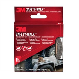 3M, Rollo Antiderrapante para Uso General, 25.4 mm x 4.57 m, Color Negro, Alta Durabilidad, Ideal para Tráfico Pesado, 1 rollo