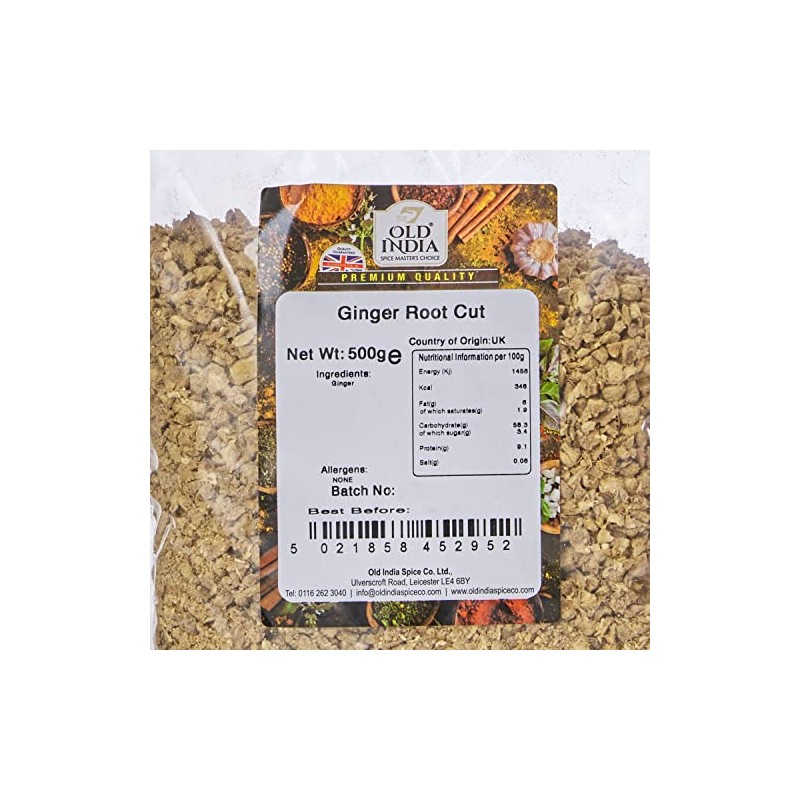 Old India Ginger Root Cut 500g