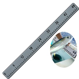 Hzkaicun 48" EVA Foam Fish Ruler with Self-Adhesive Backing, Fish Ruler Sticker Boat for Fishing Boats, Yacht Coolers, Kayaks Fishing Boat Accessories-Grey
