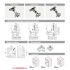 LOOTICH 105 Degree Inset Hinges 35 mm for Kitchen Cabinet