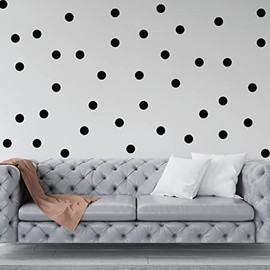 Wall Sticker Set of 60 dots-Polka Dots Stickers for Boho Style Room Decoration-Removable Sticker-Custom Size and Color-Set Sheet Size 22x37