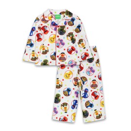 Sesame Street Elmo Infant Coat Style Pajamas Set (18 Months, White)