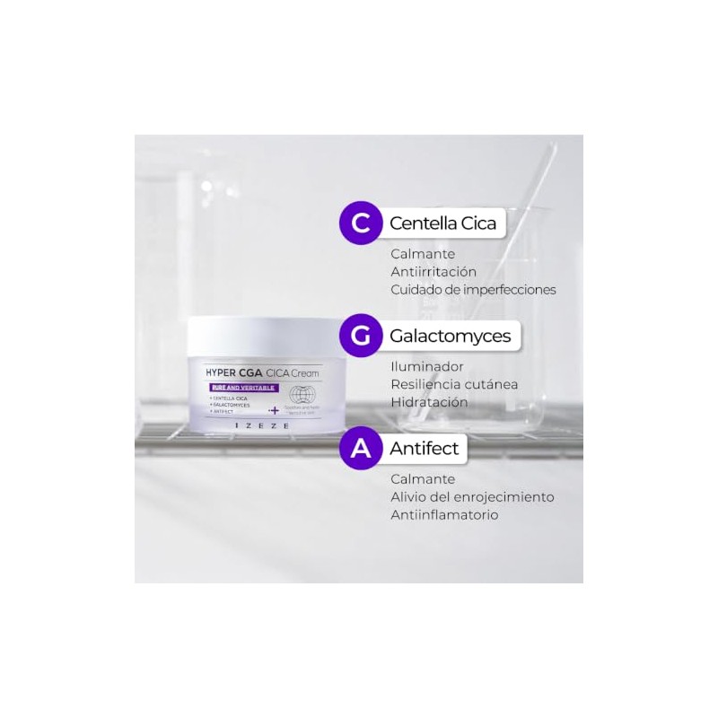 IZEZE Hyper CGA Cica Cream | Acne Prone Moisturizer, Blemish,