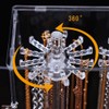 Acrylic Necklace Holder with 24 Hooks Clear Necklace Organizer Dustproof