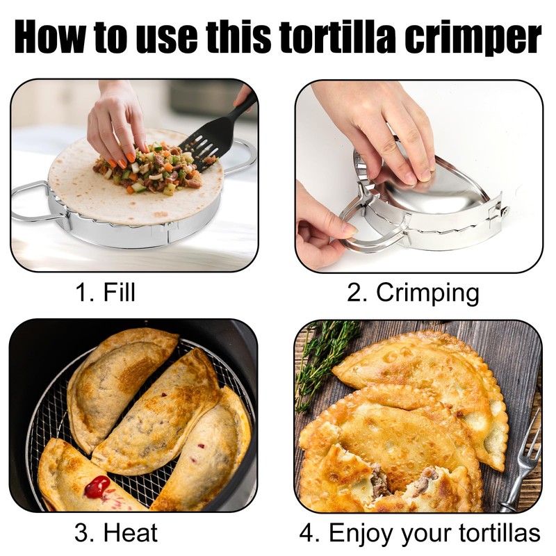 Penitue Tortilla Sealer, 6 Inch Diameter Stainless Steel Tortilla Press