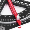 Woodworking Triangle Ruler Aluminum Alloy Accurate Laser Scale Triangle Ruler