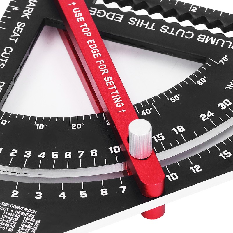 Woodworking Triangle Ruler Aluminum Alloy Accurate Laser Scale Triangle Ruler